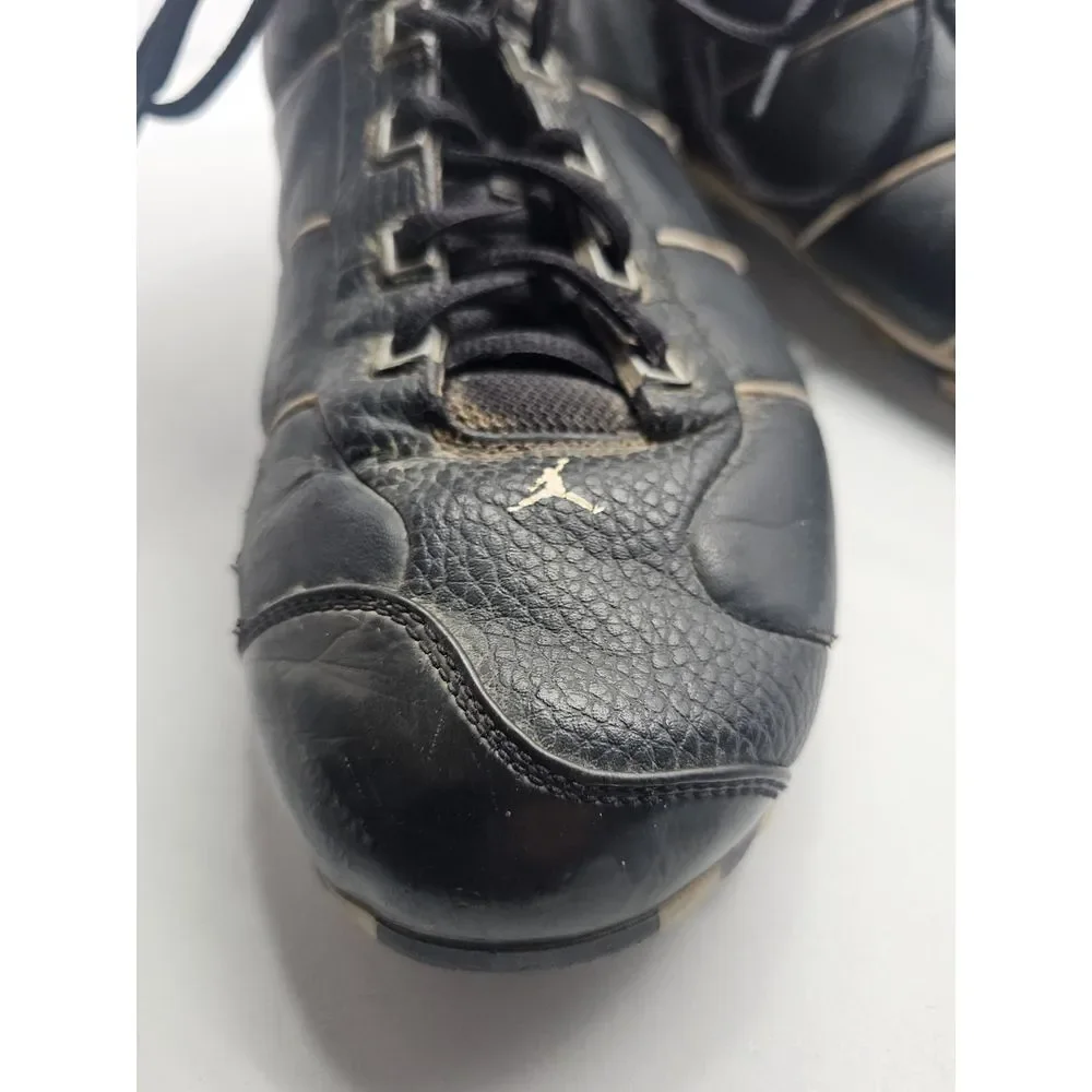 Vintage Air Jordan Jeter Molded Cleats Shoes Black & White 2005 Size 12‎
